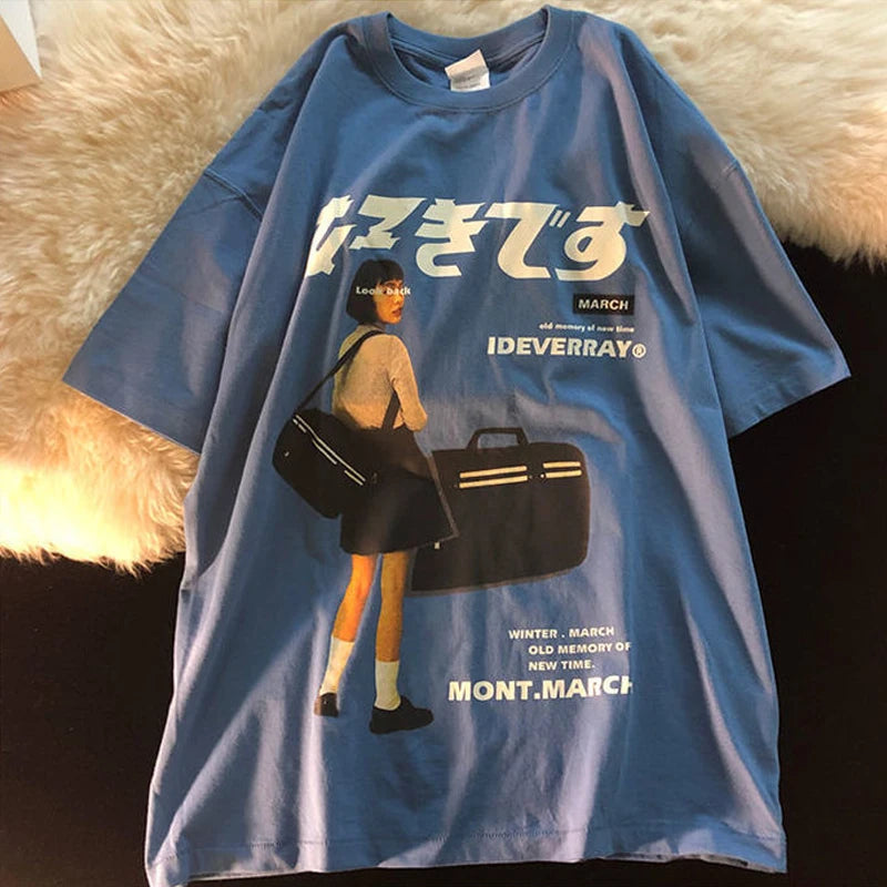 Gothic Streetwear – Hip Hop Streetwear Harajuku T Shirt Girl Japanese Kanji Prin – Modern Streetwear for Everyone