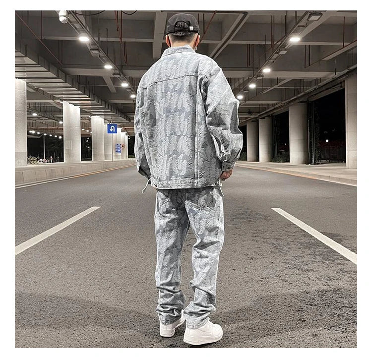 oversized fit featuring hip hop denim jeans jacket coat fashion feathers embroidery jeans coats high street outerwear streetwear jackets mens clothing design – premium quality jacket for men