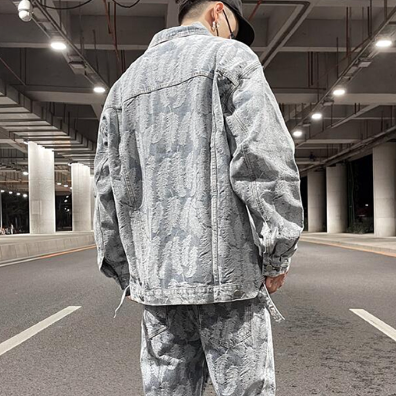 urban fashion featuring hip hop denim jeans jacket coat fashion feathers embroidery jeans coats high street outerwear streetwear jackets mens clothing design – premium quality jacket for men