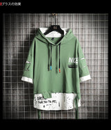 Men Fashion Ribben Hoodie Summer Short Sleeve Hoodies Mens Hoodies Tsh