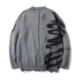 mens hip hop destroy ripped holes streetwear graffiti harajuku sweater vintage retro knitted sweater new casual cotton pullover streetwear fashion hoodie, aesthetic street look hoodie, oversized graphic print design