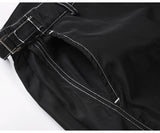 men pockets cargo pants new fashion zipper loose fit harajuku military trousers casual hip hop sportswear streetwear black pants unique cargo style 2501