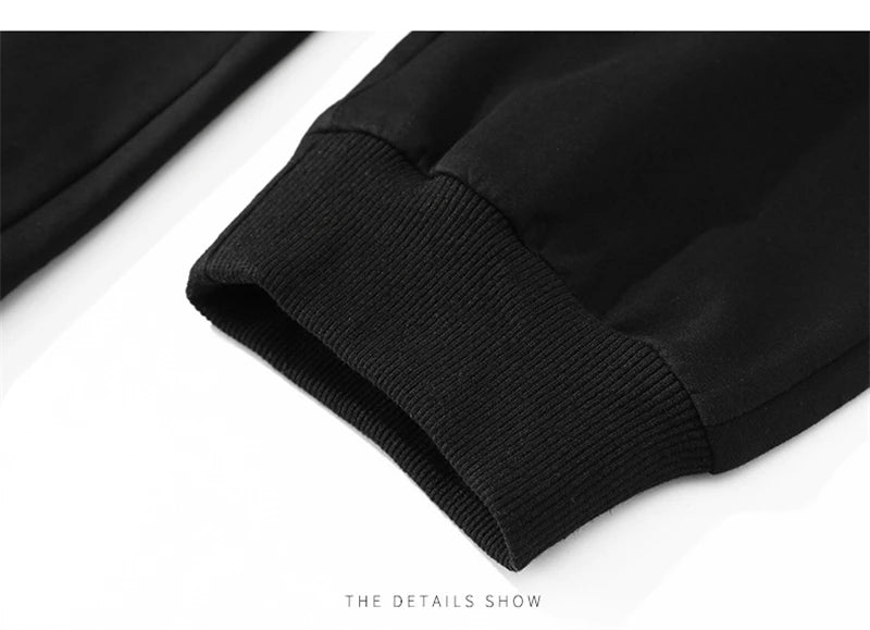 2025 autumn mens sport pants casual knitted trousers with zipper pockets solid color jogger pants male pantalon chandal hombre unique joggers style 751