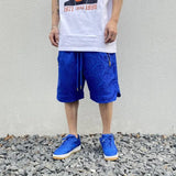 hip hop loose shorts elastic waist pants fashion printed zipper pocket half pants mens drewstring casual sportswear pant joggers unique joggers style 1102