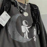 Y2k Oversized shirt – Men Long Sleeve T Shirts Autumn Print Gothic Vintage Ulzzang