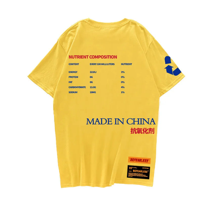 Y2k Oversized shirt – Lemon Tea Ripped Printed T Shirts Streetwear 2020 Hip Hop Ch