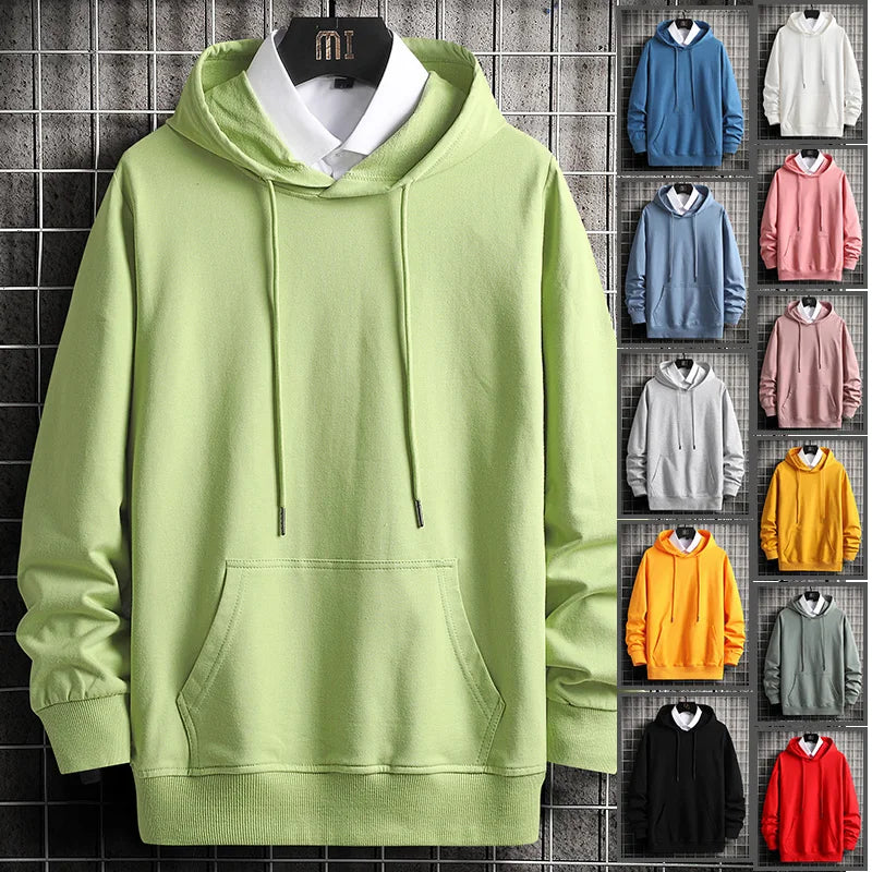 Spring Autumn Womens Hoodies Harajuku Fashion Solid Color Hoodies Casu