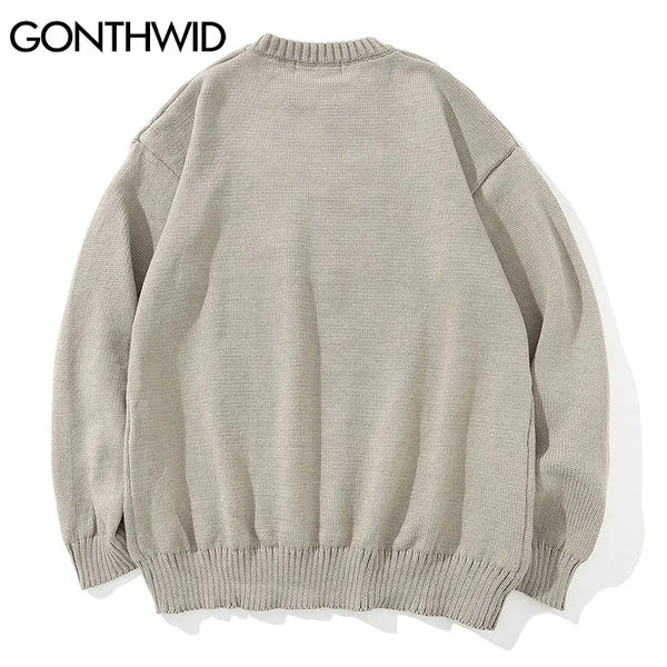 varsity flame pullover for men with bold graphic knit design, perfect for 2025 fashion, street fashion menswear trend for sea