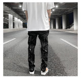 fashion back zipper loose zipper cargo straight pants new summer streetwear pants trousers mens harajuku casual pants joggers unique joggers style 30