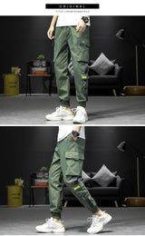 streetwear hip hop black harem pants men elastic waist punk pants with ribbons casual slim jogger pants men hip hop trousers unique joggers style 2531