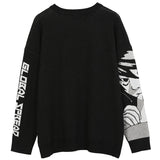 grunge oversized flame jumper built for warmth and edge, essential for winter street style, men’s streetwear clothing piece f