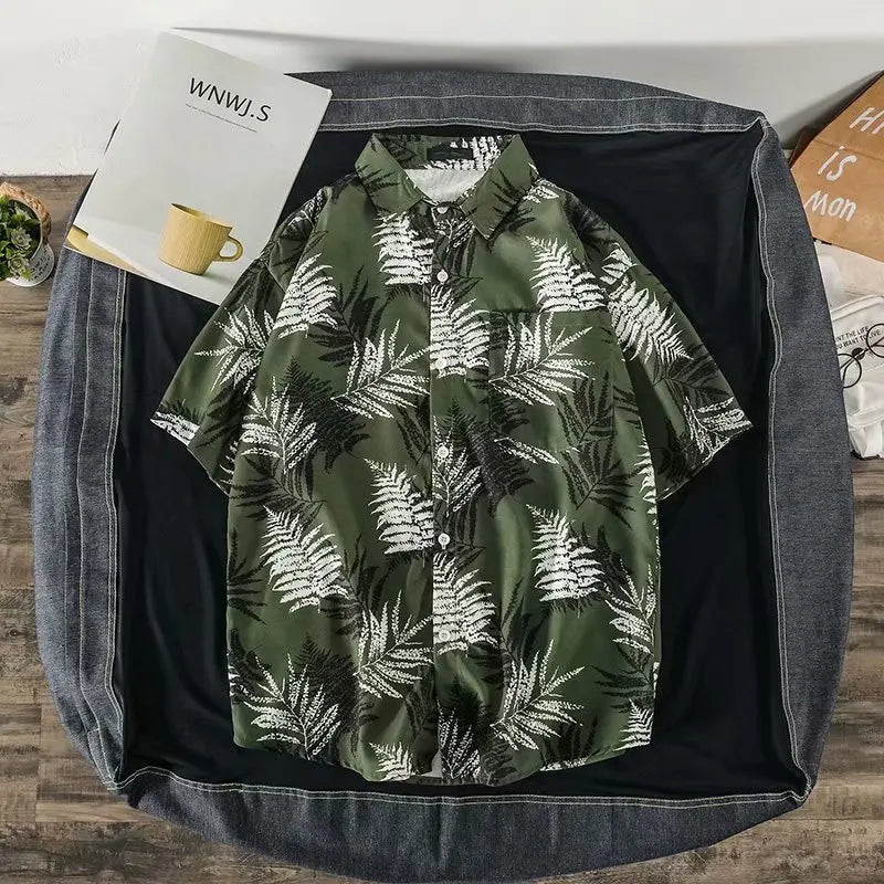 2020 Summer Men's shirts Fashion Hawaii Beach Short sleeve Tops Homme shirts Casual Harujuku Streetwear personality shirts men