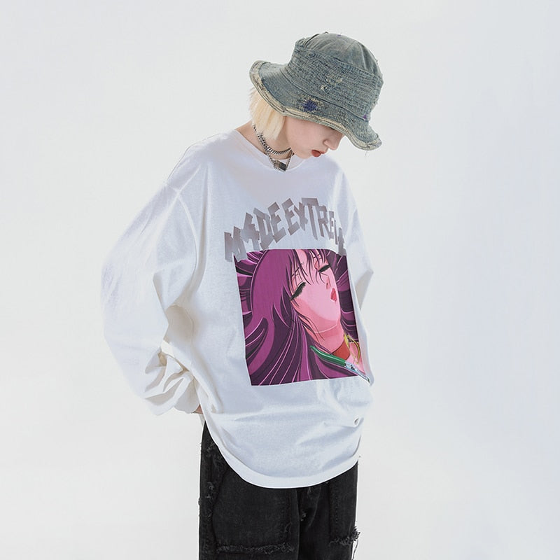 "Sleeping Angel" Unisex Men Women Streetwear Graphic Sweatshirt Daulet Apparel