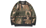 techwear street knit hoodie with oversized flame detail for urban fall winter outfits, street fashion menswear trend for seas