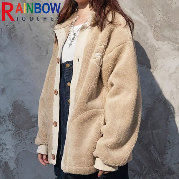 trendy coat featuring rainbowtouches cashmere jacket mens and womens fashion brand hip hop retro tooling outdoor jacket thickening unisex design – premium quality jacket for men