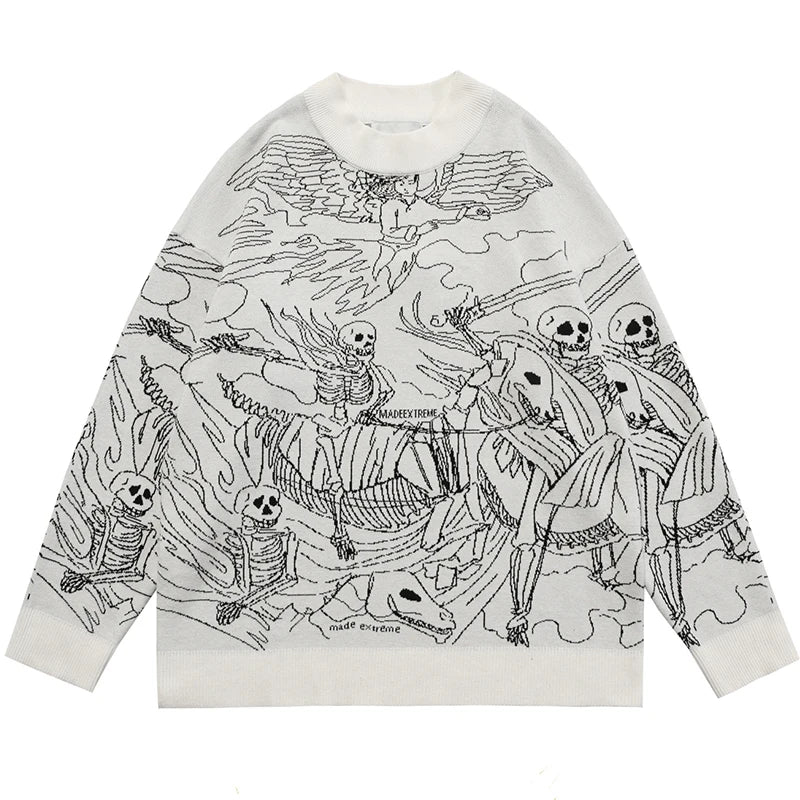 urban flame hoodie with photo-ready knit construction, bold Y2K look for men’s outerwear, men’s streetwear clothing piece for