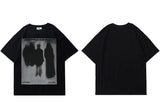 Anime Aesthetic print tee – Men Hip Hop T Shirt Streetwear Dark Style Shadow Printed T S