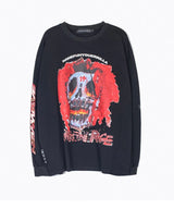 rainbowtouches long sleeve t shirt men high street skeleton skull graffiti print women hip hop couple sweatercoat unisex design trendy hip hop style outerwear, streetwear fashion hoodie, oversized graphic print design