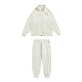 spring and autumn new fleece knitted coat mens loose couple suit versatile high street style menswear bottoms