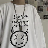 Y2k Oversized shirt – Men Long Sleeve T Shirts Autumn Print Gothic Vintage Ulzzang