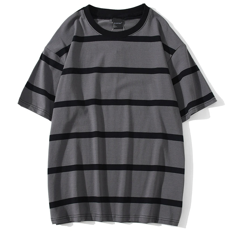 Y2k Vintage t-shirt – Aolamegs Men T Shirt Color Block Print 3 Color Optional Tee