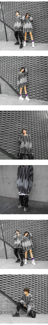 mens oversize sweater casual o neck knitted tops unisex autumn winter new fashion male warm hip hop loose streetwear sweaters oversized graphic print design, trendy hip hop style outerwear, Y2K vintage urban hoodie