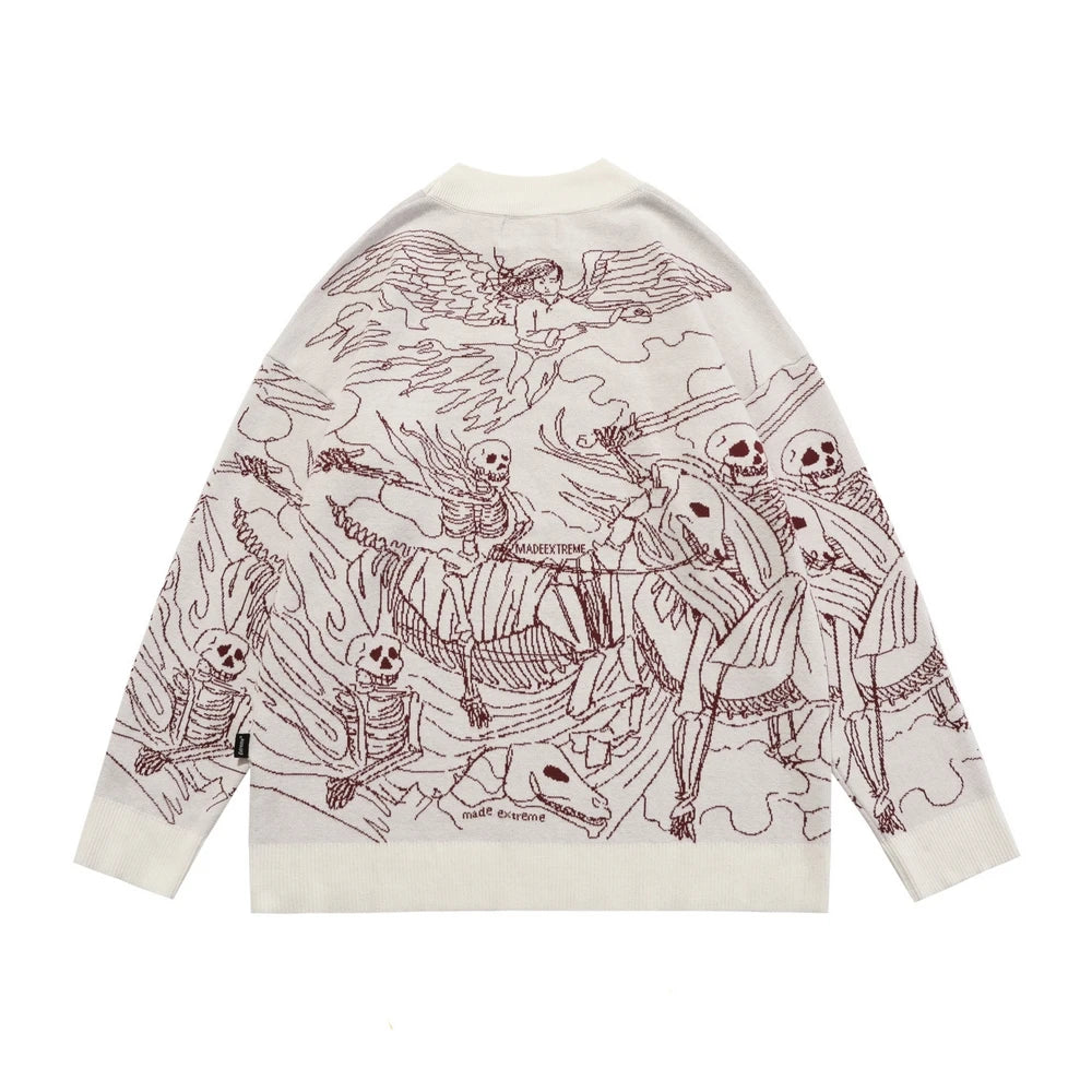 urban flame hoodie with photo-ready knit construction, bold Y2K look for men’s outerwear, men’s streetwear clothing piece for