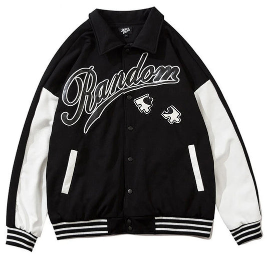 Oversized casual bomber graffiti streetwear jacket