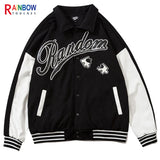 Oversized casual bomber graffiti streetwear jacket