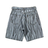2 Pieces Sets Men Fashion Striped Printed Short Sleeves Single Breasted Loose Shirts and Shorts Joggers Streetwear Hip Hop Set