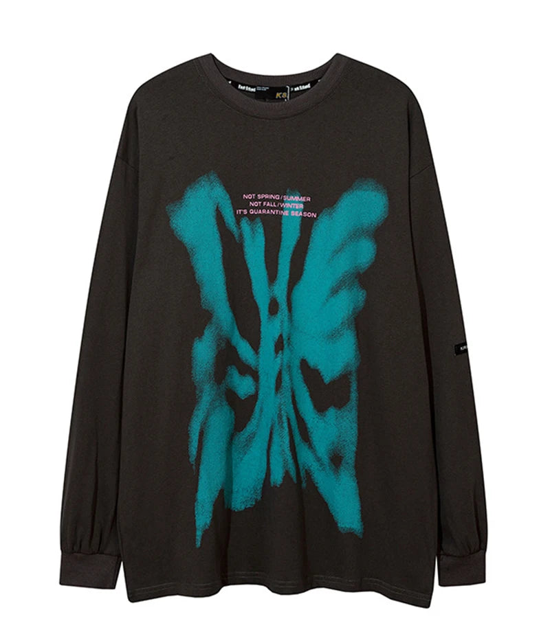 Anime Aesthetic Tee – Rainbowtouches 2021 Drop Shoulder Top High Street Graffiti P – Modern Streetwear for Everyone