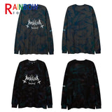 Cyberpunk Shirt – Rainbowtouches 2021 Drop Shoulder Oversize Top Hip Hop Tie D – Edgy Streetwear for All Genders