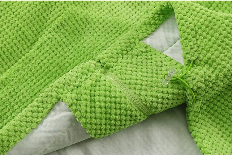Aolamegs Hoodies Men Twist Knitting Demon Horns Solid Color Zipper Coa