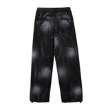 rainbowtouches new trousers mens tidal current hip hop tie dye gradient loose straight leg fashionable joker casual long pants unique default style 4533
