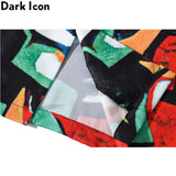 Dark Icon Graffit Hawaiian Shirt Men Vintage Street Men's Shirts Summer Beach Holiday Male Shirt Blouse