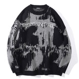 "Grey Waves" Unisex Men Women Streetwear Graphic Sweater Daulet Apparel