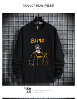 2021 Spring Autumn Mens Sweatshirts Korean Fashion Streetwear Print Ho