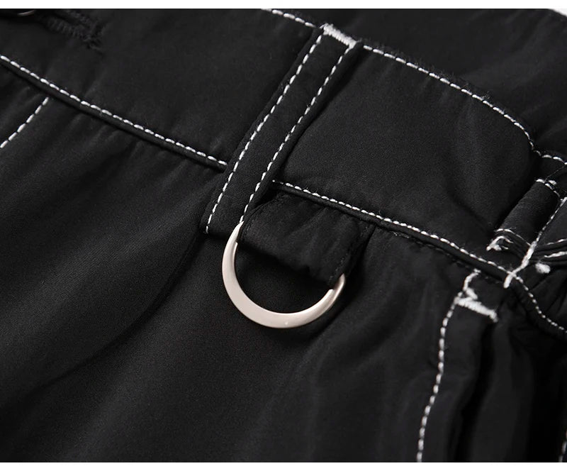 men pockets cargo pants new fashion zipper loose fit harajuku military trousers casual hip hop sportswear streetwear black pants unique cargo style 2500