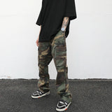streetwear mens hip hop camouflage flare pants fashionable camo cargo pants male slim fit camouflage trousers women all match baggy cargo bottoms
