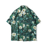 "Floral" Unisex Men Women Streetwear Graphic Button Up Shirt Daulet Apparel