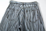 2 Pieces Sets Men Fashion Striped Printed Short Sleeves Single Breasted Loose Shirts and Shorts Joggers Streetwear Hip Hop Set