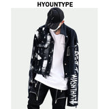 hip streetwear fit design 05e94c designer-irregular-hand-painted-ripped-denim-jacket-coat-mens-hip-hop-autumn-outerwear-fashion-black-jean-streetwear-jackets premium quality hop urban casual everyday wear unisex image oversized essential graphic high print - style material fashion style streetwear design ID 0541d