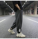 high street loose fit drawstring pants casual spring new trousers black sportswear jogger pants fashion hip hop clothing for men unique joggers style 1501