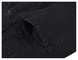 embroidery knee ripped hole jeans for men hip hop skinny biker destroyed taped jeans slim fit black denim pants 2018 new jogger unique joggers style 2181