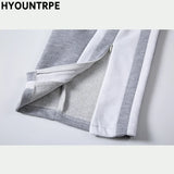 bottom zipper wide leg pants mens fashion straight trousers new loose hip hop streetwear men casual spring summer long pant unique default style 2296