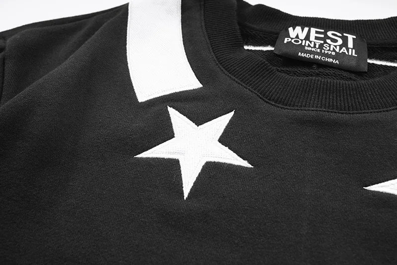 New Baolideng Men Collar Embroidered Star Stripe Hoodies Hoody Hooded