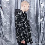 winter street style featuring fashion plaid shirt parkas jackets men single breasted long sleeve top hip hop loose coats 2018 new autumn warm outerwear jacket design – premium quality jacket for men
