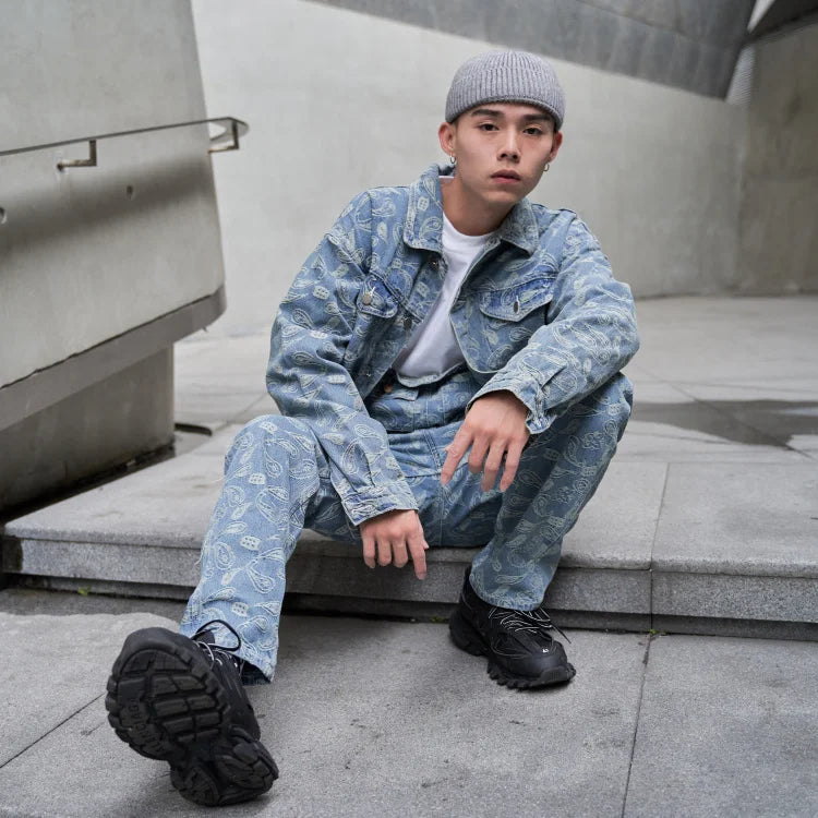 mens embroidery denim jackets fashion turn down collar long sleeve jean outerwear new spring casual streetwear jeans nan jack - variant style 42ace3 for streetwear fashion