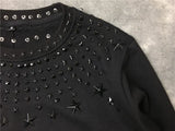 gothic oversized shirt featuring new 2017 baolideng men metal drill hot drill rivet star hoodies hoody hooded sweatshirts velvet cotton drake thicken fleece e18