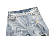 graffiti printed ripped destroied denim jean mens distressed biker jeans with sequins 2018 fashion high street slim pants jogger unique joggers style 3348